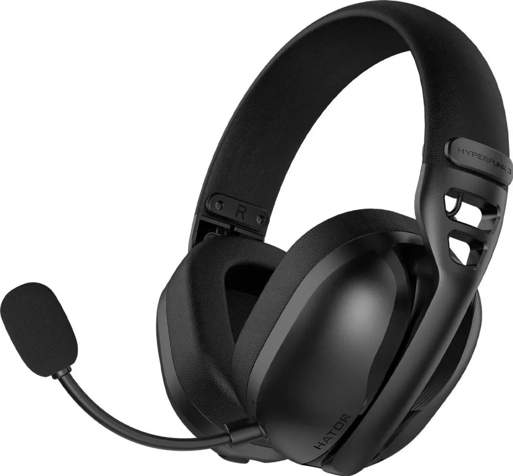 Kufje Hator Hyperpunk 3 Wireless ANC ESH15, me mikrofon të ndashëm, të zeza - 2