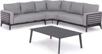 Set këndi për lounge jashtë, 4 pjesë, ORION, alumini ngjyrë gri e errët & olefin, CD6191.01