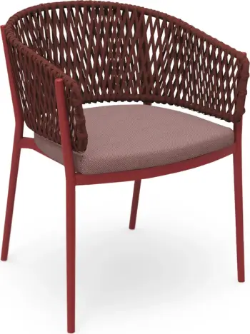 Karrige ngrënieje CAMELLIA, alumini i kuq, litar P.E., jastëk OLEFIN, CD6209.05