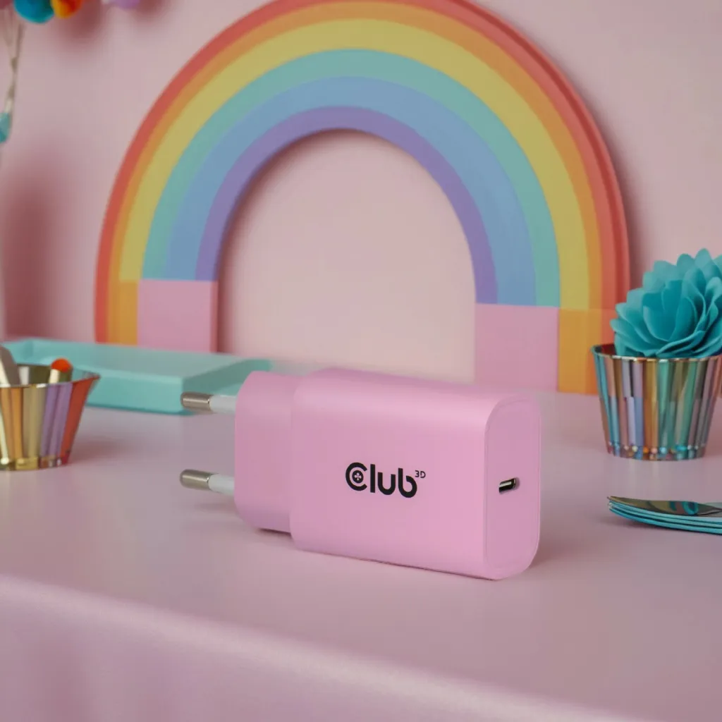 Karikues USB-C Club3D CAC-3021, 30W, 2 copë, rozë - 7