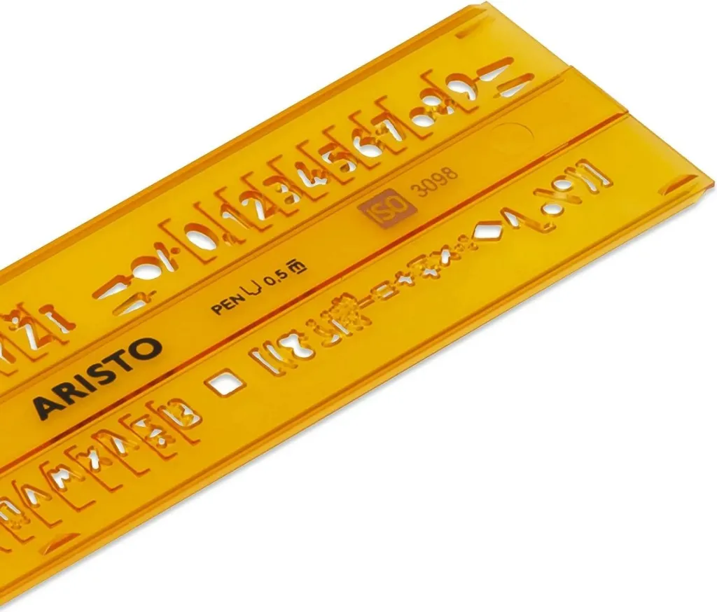 Stencil shkronja/numra ARISTO AR5301/5, plastikë, 5 mm, verdhë - 2