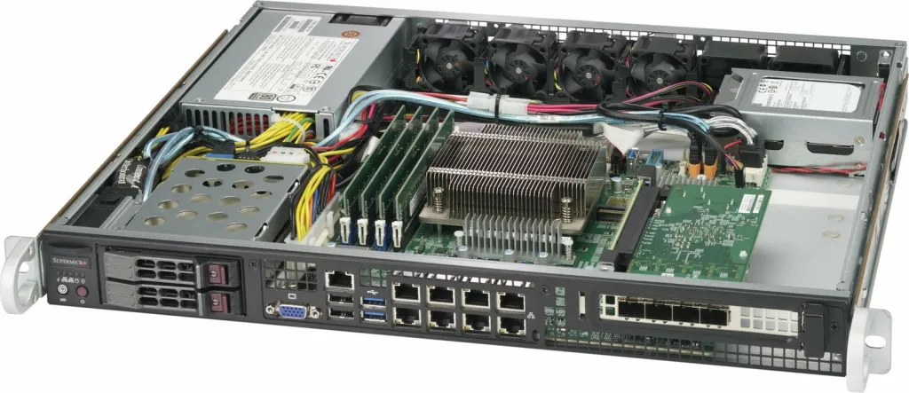 Kasë serveri Supermicro SuperChassis 513BTQC-350B, 1U, 350W, 2x2.5", 4xLAN, e zezë - 1