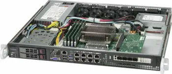 Kasë serveri Supermicro SuperChassis 513BTQC-350B, 1U, 350W, 2x2.5", 4xLAN, e zezë