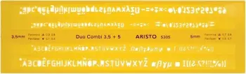 Stencil shkronja/numra ARISTO AR5305, plastik, 245x75mm, e verdhë transparente