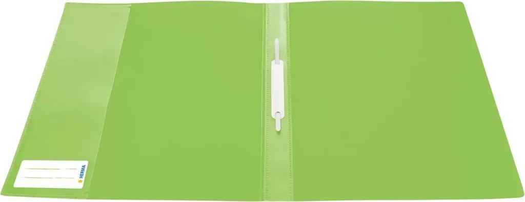 Dosje me kapëse Herma A4, PP transparente, set 3 copë, jeshile e çelët - 2