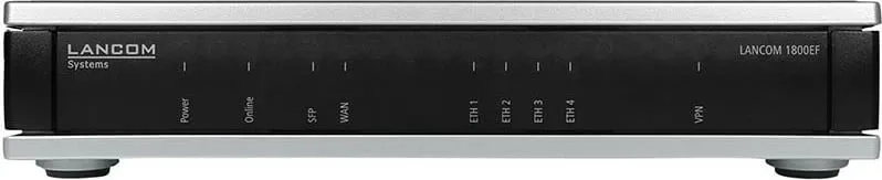 Router LANCOM 1800EF, 4 porta LAN, SFP, VPN, i zi/argjendtë - 1