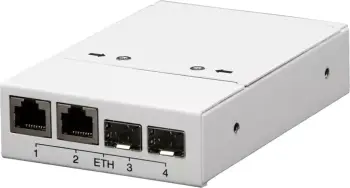 Switch media converter Axis T8606, 2 porte RJ-45, 2 porte SFP, 100 Mbit/s, metal, i bardhë
