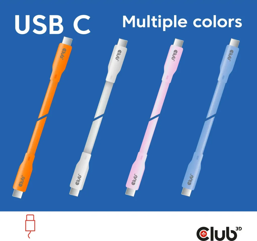 Kabllo USB-C Club3D CAC-3003, 2m, 240W, 20Gbps, blu - 2