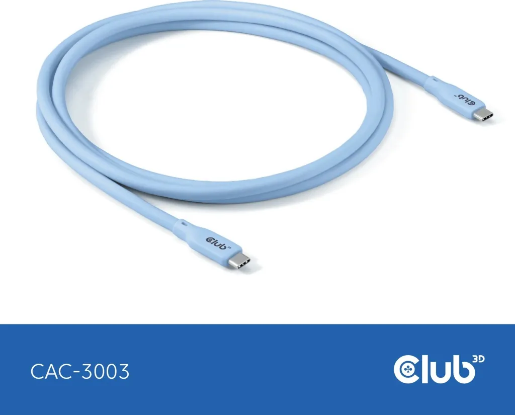 Kabllo USB-C Club3D CAC-3003, 2m, 240W, 20Gbps, blu - 7