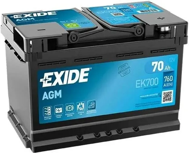 Bateri 12V 70Ah Exide Agm Ek700 - 1
