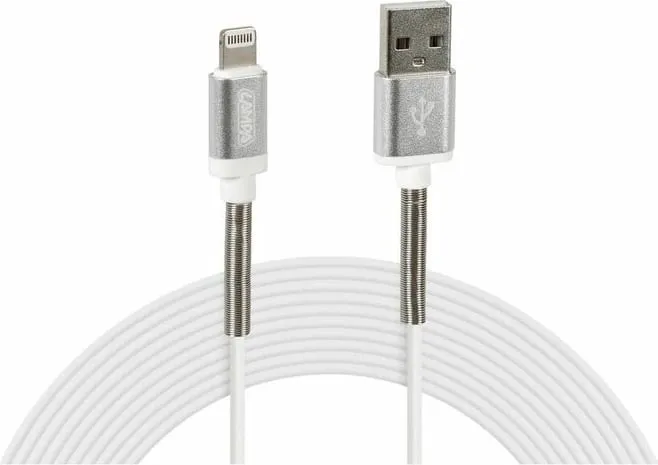 Kabllo Usb Lightning 200cm Bardhe - 2