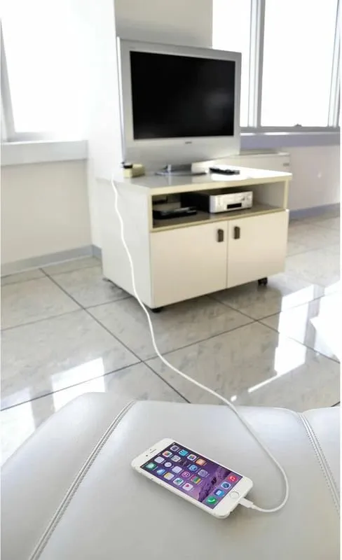 Kabllo Usb Lightning 200cm Bardhe - 4