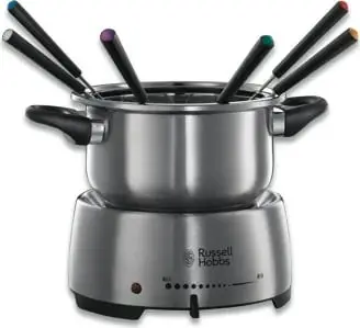 Fondue elektrik Russell Hobbs Fiesta, 2L, 1200W, 6 persona, inox/zi