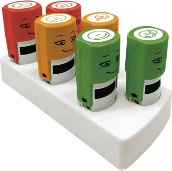 Set stampa COLOP NIO Emoji, 6 dizajne, multikolor, për fëmijë