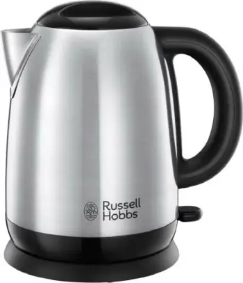 Ibrik elektrik Russell Hobbs Adventure 1.7L 2400W, plastikë/çelik inox, zi/argjendtë