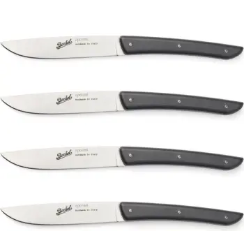 Set thika bifteku Berkel KCO4SW11SRMBL, 4 copë, çelik inox, dorezë e zezë