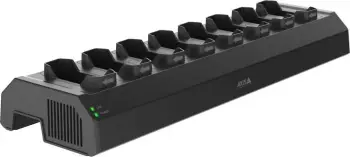 Docking station Axis W701 Mk II për kamera trupore W101/W120, sistem kontrollues W800, 8 vende, e zezë