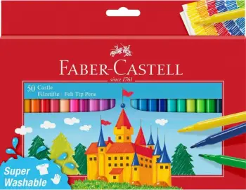 Fllamastera me ngjyra Faber-Castell, 50 ngjyra