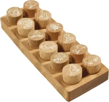 Set vulash druri COLOP 165225, 12 copë, rrumbullakët, 3 cm, wood