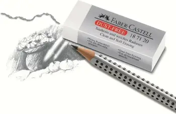 Gomë Faber-Castell Dust-Free, 1 copë, e bardhë