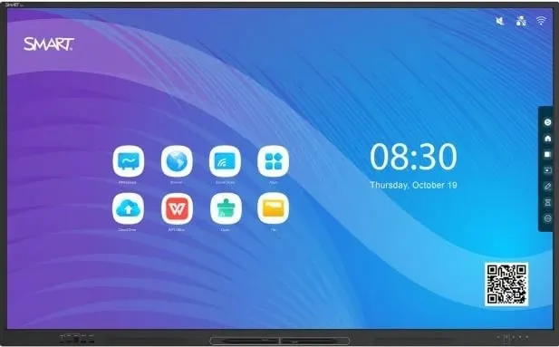 Ekran interaktiv SMART Technologies GX165-V3, 65 inç, 4K Ultra HD, Android, Touchscreen - 1