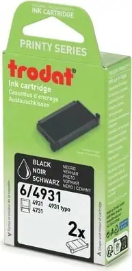 Kasetë boje Trodat 6/4931, për Printy 4931/4731 Typomatic, e zezë, 2 copë