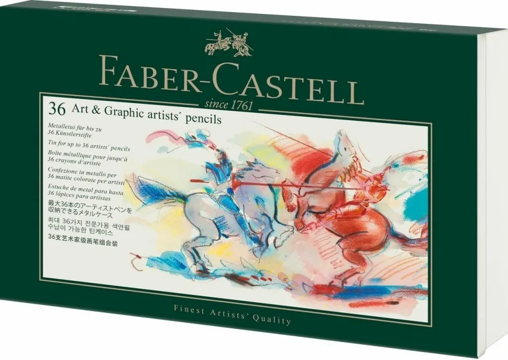 Kuti e fortë për lapsa Faber-Castell 180011, e bardhë - 2