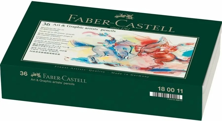 Kuti e fortë për lapsa Faber-Castell 180011, e bardhë - 6