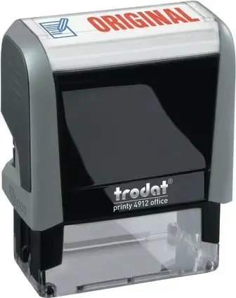 Stampë Trodat 4912 OFFICE PRINTY, tekst/datë, 17x46mm, zi/gri