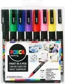 Set markera Posca 10.1.0963, 8 ngjyra, plastikë