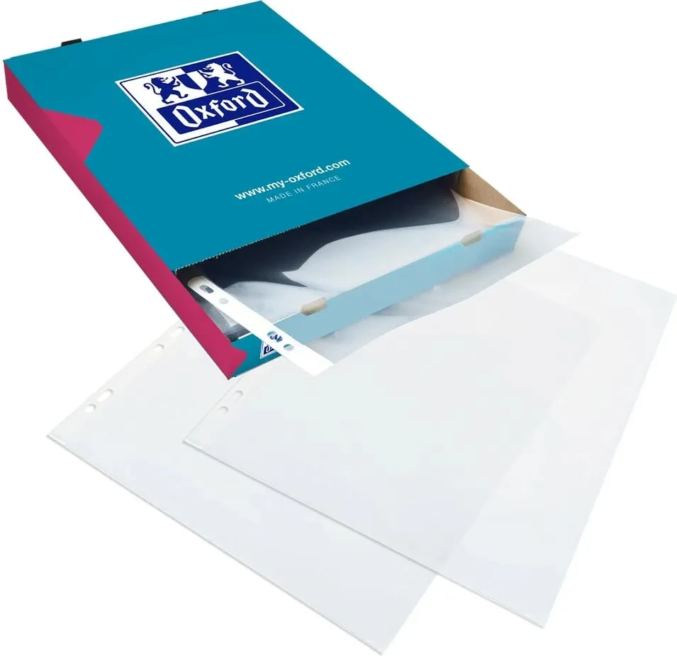 Xhep plastik OXFORD 100206764, A4, mat, transparent, 100 copë - 2
