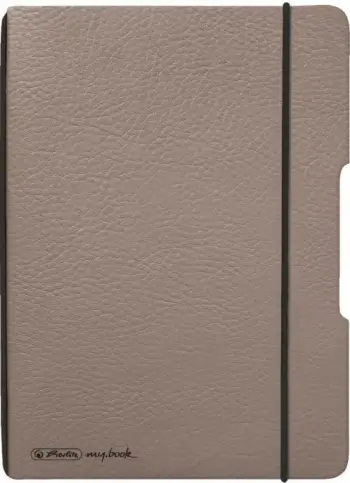 Fletore herlitz Notizheft flex A6, 40 faqe, lëkurë sintetike, taupe