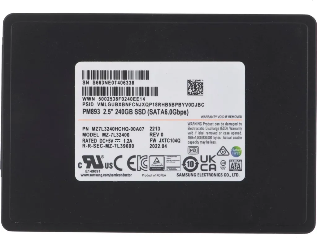 Disk SSD Samsung PM893, 240GB - 1