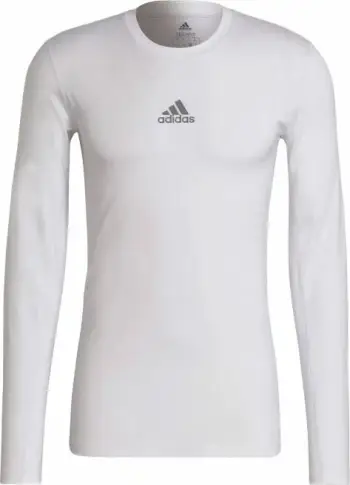 Maicë adidas TechFit për meshkuj, e bardhë