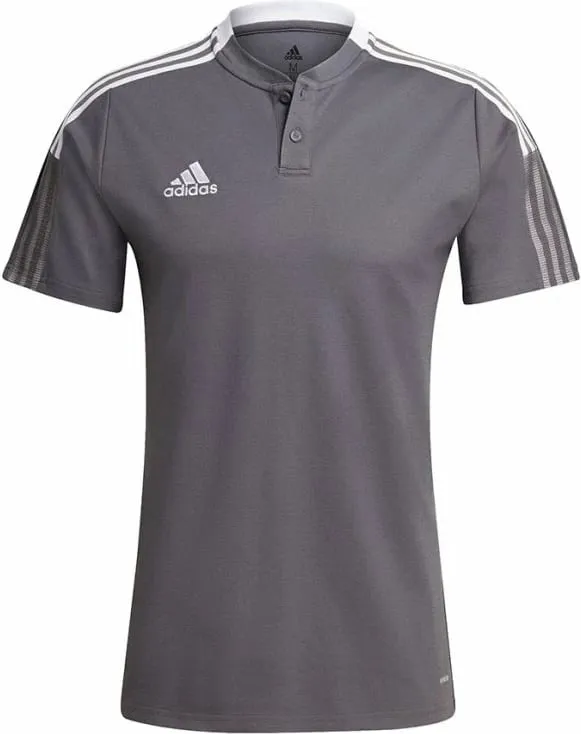Maicë polo për meshkuj adidas, gri - 1
