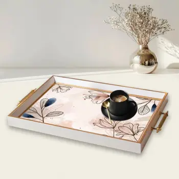 Tabaka prej qelqi Aberto Design, shumëngjyrëshe, TPB9797, 50x29x3.5 cm