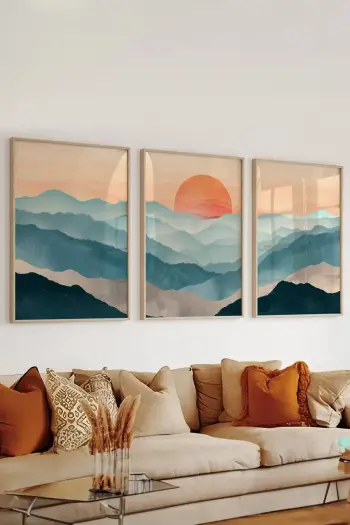 Pikturë dekorative me kornizë (3 copë), Wallity, Artsycllct37