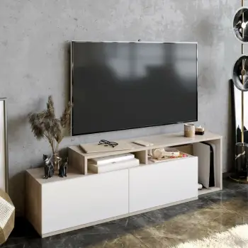 Komodë TV Hanah Home Nexera, ngjyrë Cordoba dhe e bardhë
