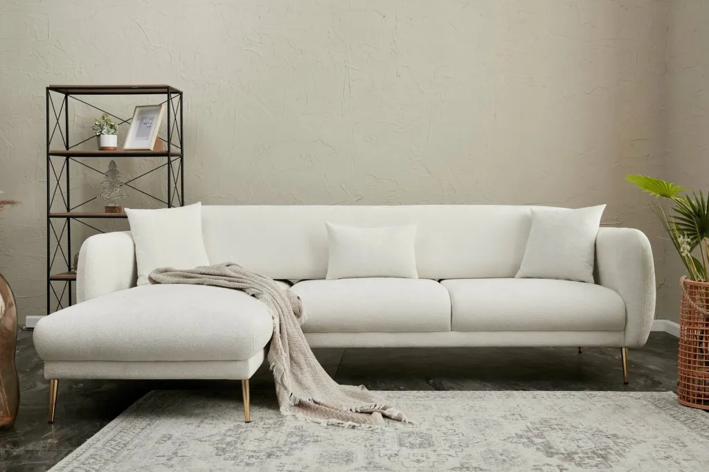 Kënd-sofë-krevat Atelier del Sofa, Simena, këndi majtas, krem - 2