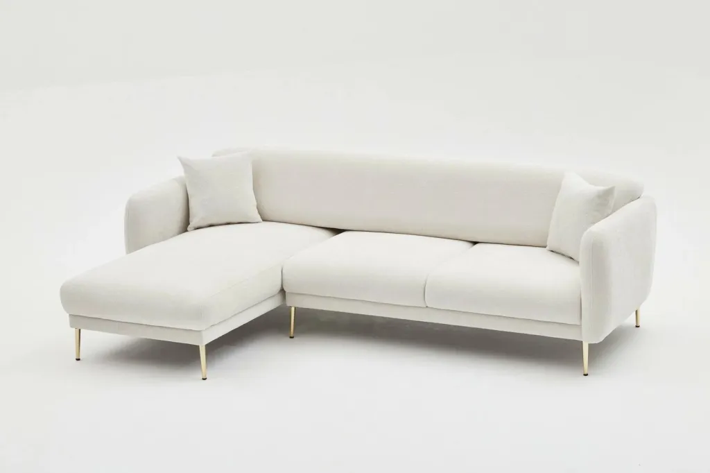 Kënd-sofë-krevat Atelier del Sofa, Simena, këndi majtas, krem - 12