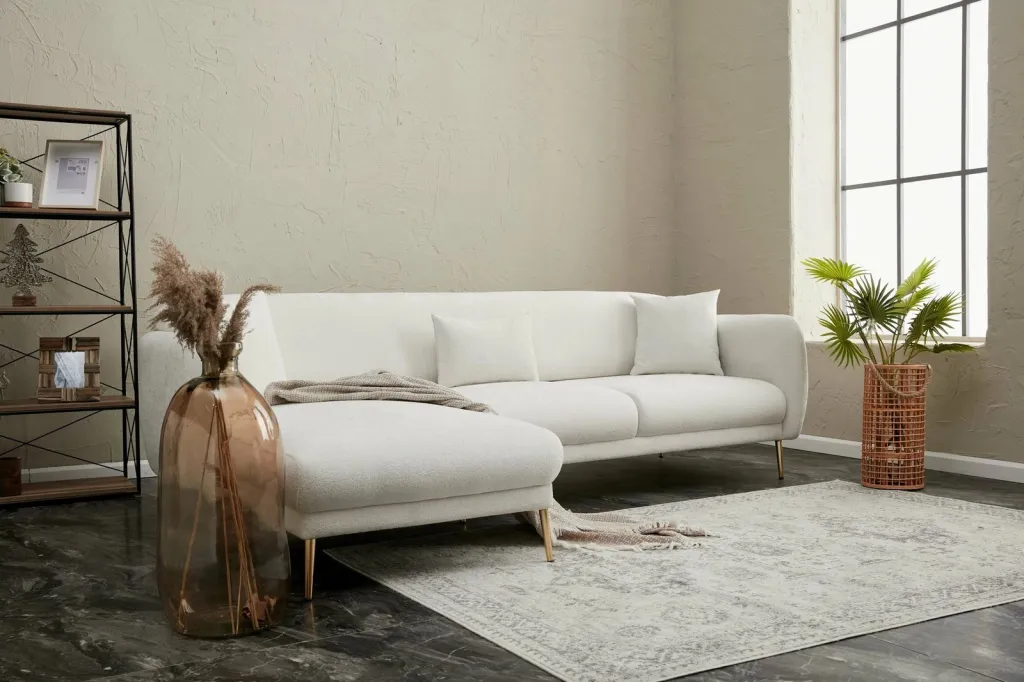 Kënd-sofë-krevat Atelier del Sofa, Simena, këndi majtas, krem - 3