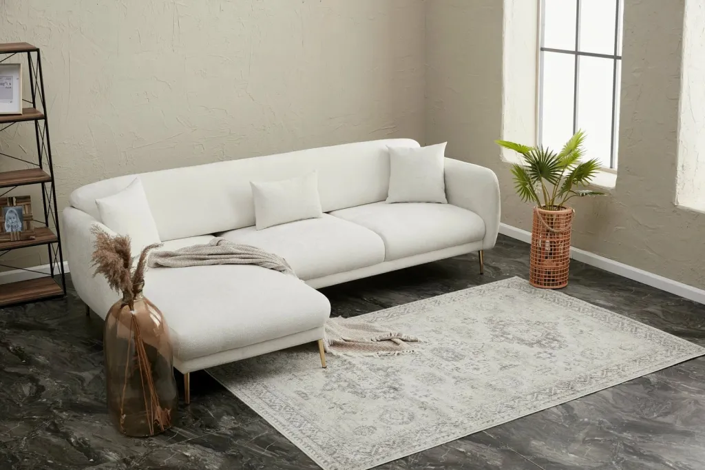 Kënd-sofë-krevat Atelier del Sofa, Simena, këndi majtas, krem - 6