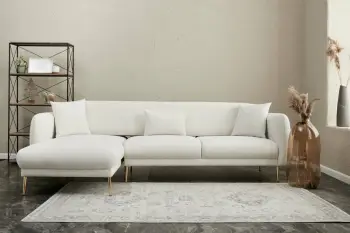 Kënd-sofë-krevat Atelier del Sofa, Simena, këndi majtas, krem