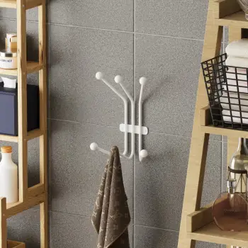 Varëse muri metalike Wallity, Ant-B, e bardhë, 23x13x30cm