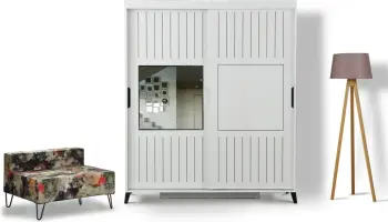 Dollap Rrobash Pasific Home Fuga 150, bardhë