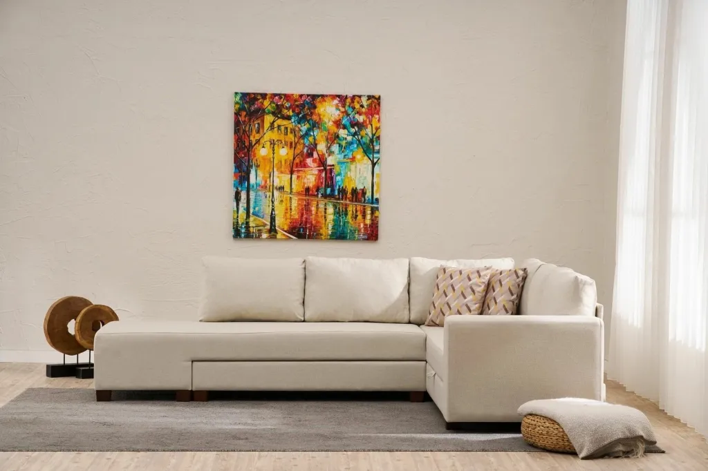 Kënd-sofë-krevat Atelier del Sofa, Aly Arzilla, kënd majtas, krem - 1