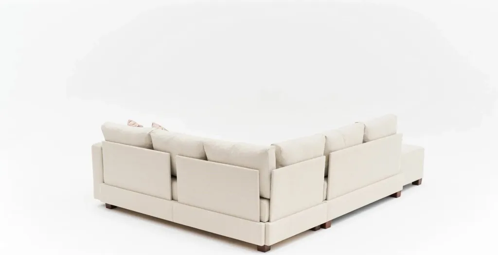 Kënd-sofë-krevat Atelier del Sofa, Aly Arzilla, kënd majtas, krem - 11