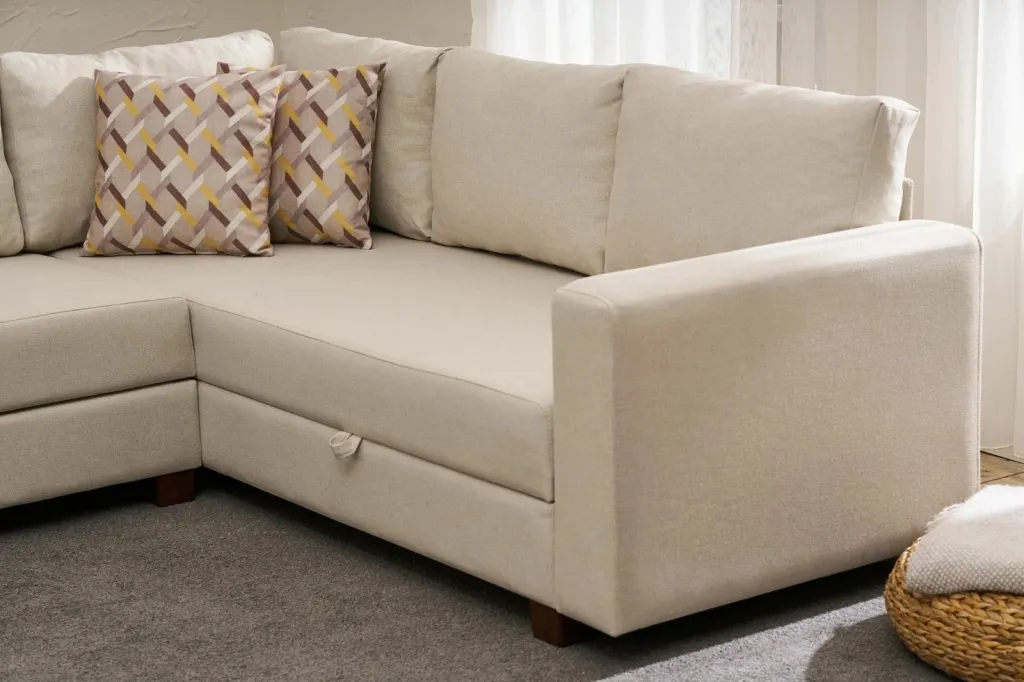 Kënd-sofë-krevat Atelier del Sofa, Aly Arzilla, kënd majtas, krem - 3