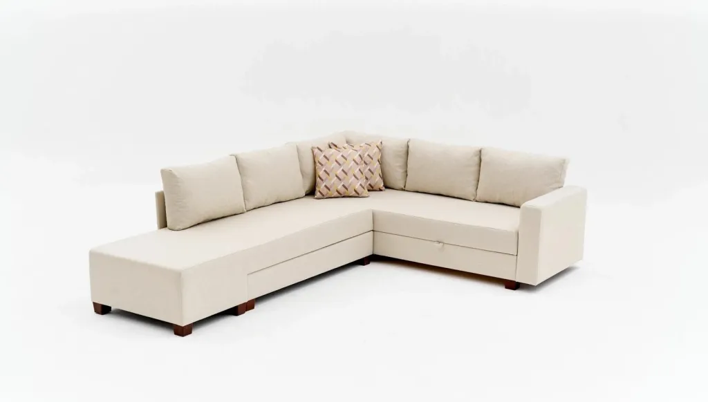 Kënd-sofë-krevat Atelier del Sofa, Aly Arzilla, kënd majtas, krem - 8
