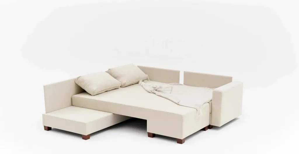 Kënd-sofë-krevat Atelier del Sofa, Aly Arzilla, kënd majtas, krem - 9